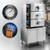 Thumbnail image #3 for Crown EC-2 Two Compartment Electric Pressure Steamer with Cabinet Base