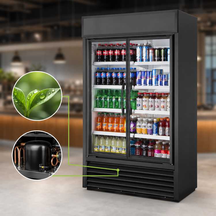 Product image #3 for True Two-Section Glass Door Visual Refrigerated Merchandiser, 48-Inch Class, Bottom-Mounted, R290