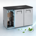 Thumbnail image #3 for True TBB24-48-2S-Z1-BST-S-1 48-Inch Two-Section Back Bar Cooler with Solid Swing Doors, Black Sub Top, and Stainless Exterior