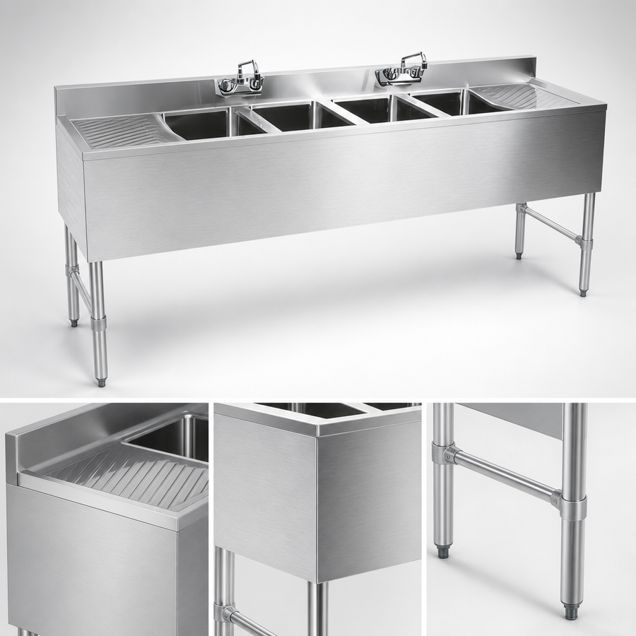 18-Gauge 304 Stainless Steel Construction