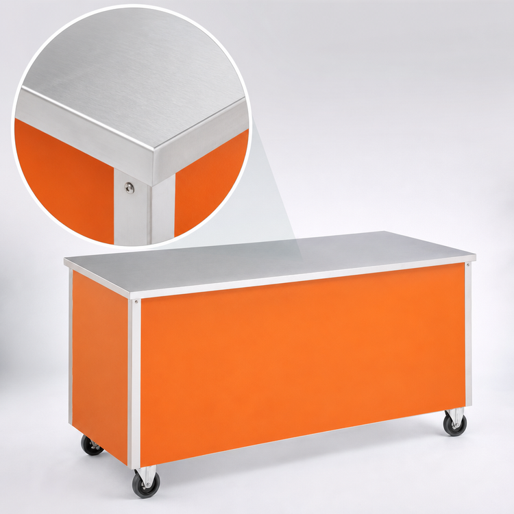 Product image #3 for Vollrath 4-Series Signature Server Utility Serving Counter, 60"W x 28"D x 30"H, Stainless Steel Top
