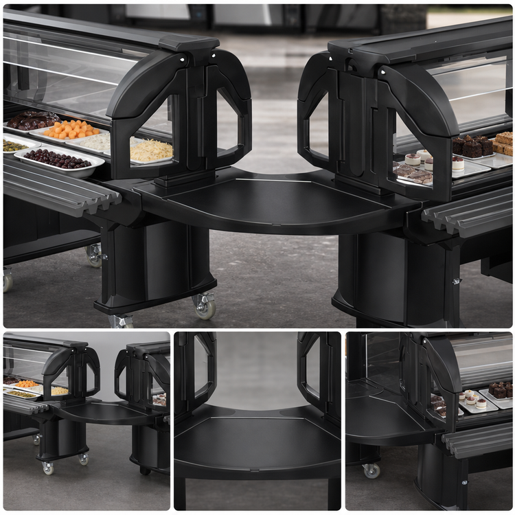 Product image #4 for Cambro Versa Food Bar Low-Height Straight Connector for Cart to Work Table