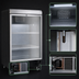 Thumbnail image #3 for Continental Refrigerator 24-Inch Single-Door Back Bar Display Cooler with Hinged Glass Door, Stainless Steel Top, Black Finish