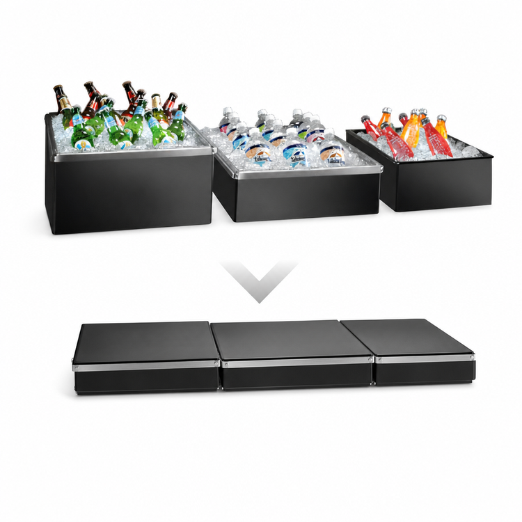 Product image #3 for Cal-Mil Black Collapsible Beverage Ice Housing, 12 x 20 x 6 Inches