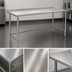 Thumbnail image #3 for BlendPort Deluxe Series 72-Inch x 24-Inch Stainless Steel Work Table with 1-1/2-Inch Rear Upturn