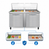 Thumbnail image #3 for Mighty Top SW60N24M 60-Inch Two-Section Refrigerated Sandwich Prep Table
