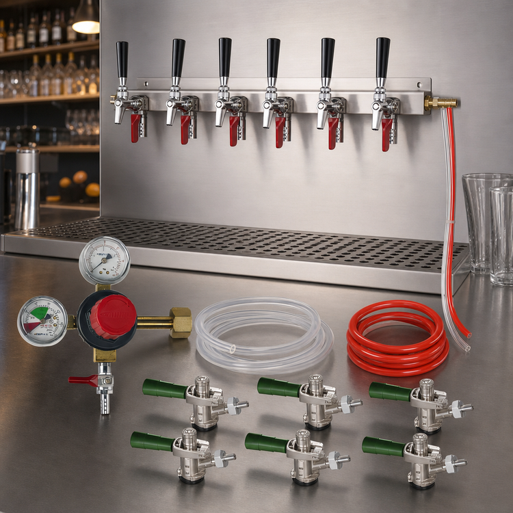 Product image #3 for Krowne Draft Beer Kit for 6-Faucet Systems
