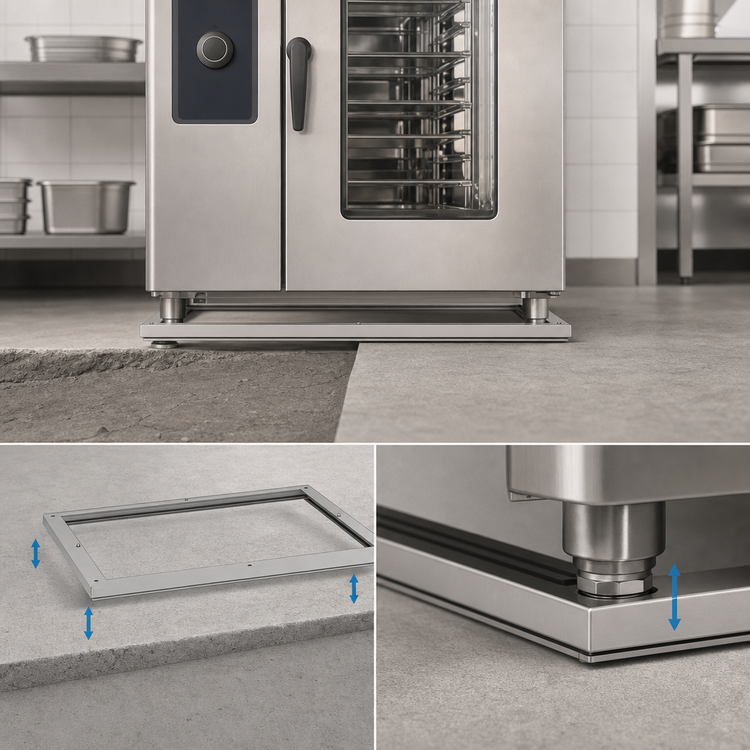Product image #3 for RATIONAL Stainless Steel Leveling Kit for iCombi 6- and 10-Full Size Units