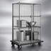 Thumbnail image #3 for Eagle Group QuadTruss Open Wire Security Cage with Dolly Truck, 52-7/8 Inches x 29-3/4 Inches x 69 Inches, Hybrid Epoxy Coated Finish
