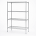 Thumbnail image #3 for Quantum 4-Shelf Stationary Chrome Wire Shelving Starter Kit, 72 Inch W x 24 Inch D x 63 Inch H