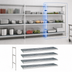 Thumbnail image #3 for Fermostock 4-Tier Polymer Shelving Expansion Kit, 71-Inch High x 59-Inch Wide x 18-Inch Deep