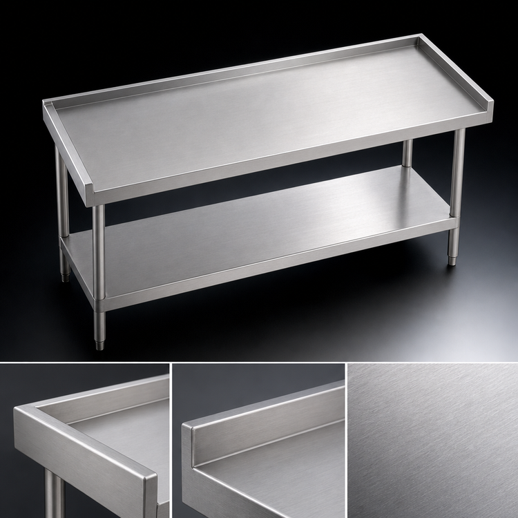 Product image #3 for Advance Tabco EG-305 Galvanized-Base Equipment Stand with 304 Stainless Steel Top, 60 x 30 Inches