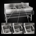 Thumbnail image #3 for Eagle Spec-Bar Three-Compartment Underbar Sink Unit with Right Drainboard, 48-Inch Wide