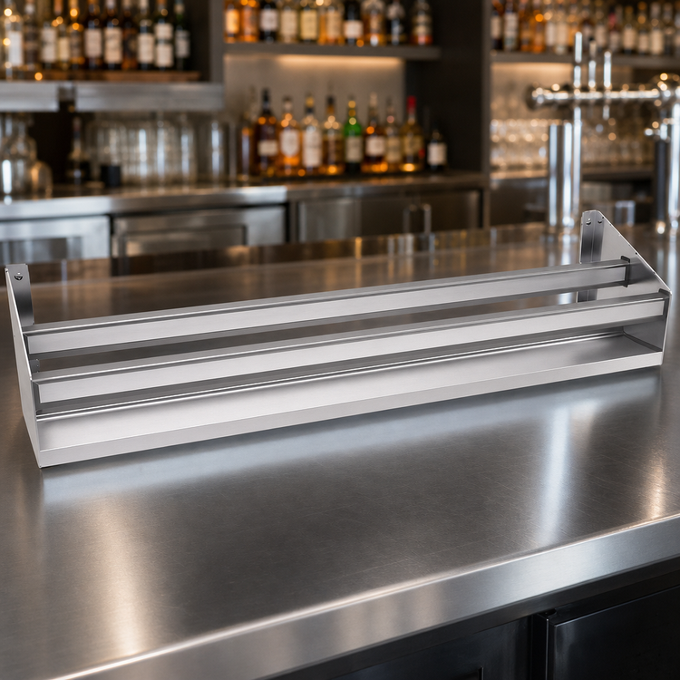 Product image #3 for Glastender DSR-46 Double 46-Inch Stainless Steel Speed Rail with Open Step-and-Rail Design