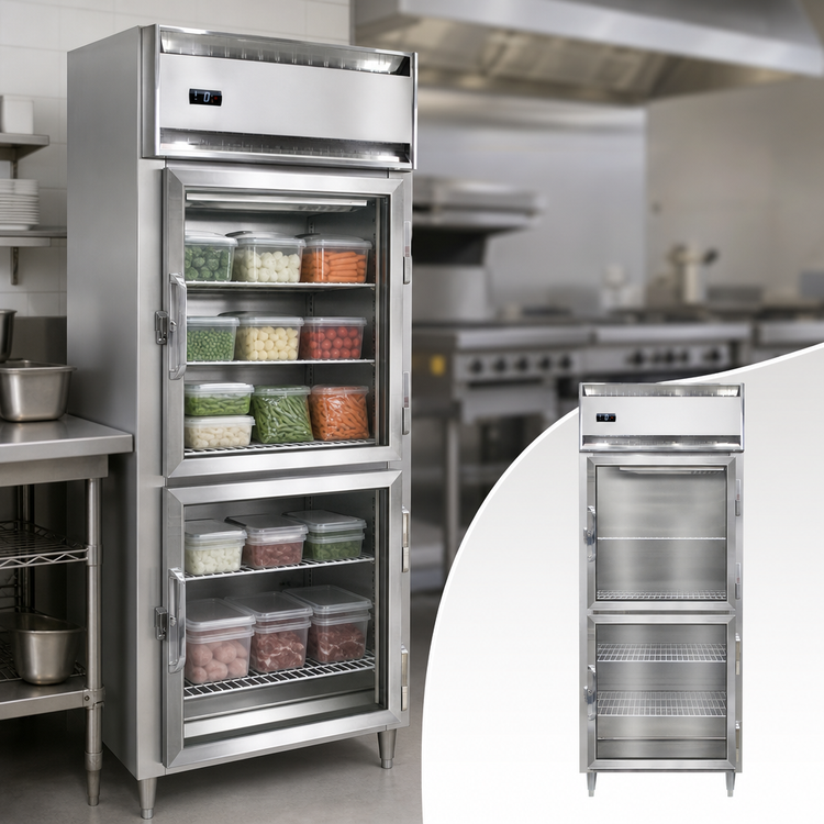 Product image #3 for Continental Refrigerator Designer Line D1FXNGDHD One-Section Extra-Wide Reach-In Glass Door Freezer