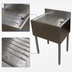 Thumbnail image #4 for BK Resources 18-Inch Wide x 21-1/4-Inch Deep Underbar Drain Board with Drain, Stainless Steel
