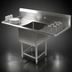 Thumbnail image #3 for John Boos Pro-Bowl 1-Compartment Stainless Steel Sink with Left and Right Drainboards, 20 x 20 x 12 Bowl