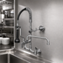 Thumbnail image #3 for T&S Brass EasyInstall Mini Pre-Rinse Unit with 8-Inch Wall Mount Mixing Faucet and 12-Inch Swing Nozzle