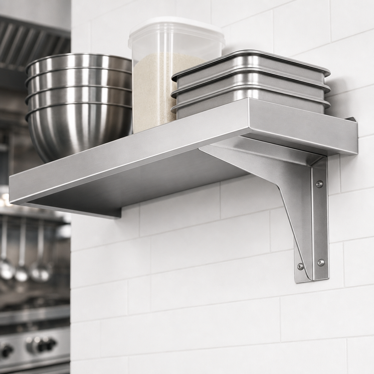Product image #3 for New Age 36-Inch x 18-Inch Solid Aluminum Cantilever Shelf, 700 lb Capacity