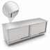 Thumbnail image #3 for John Boos 132-Inch x 24-Inch Stainless Steel Cabinet Base Work Table with Sliding Doors, 14-Gauge Flat Top
