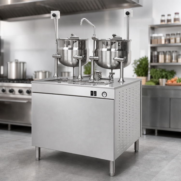 Product image #3 for Cleveland Range 36-Inch Dual 6-Gallon Electric Steam Kettle Cabinet Base with 24 kW Boiler
