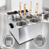 Thumbnail image #3 for Omcan Countertop Electric Pasta Cooker with Dual 4L Tanks and 4 Baskets
