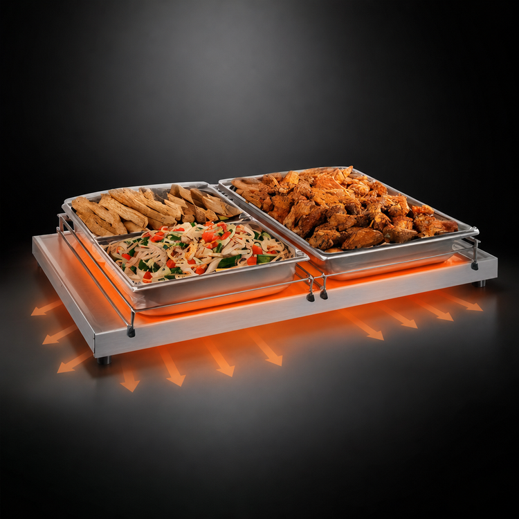 Product image #3 for Hatco Glo-Ray Freestanding Heated Shelf, 24" W x 19-1/2" D, Stainless Steel Top