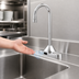 Thumbnail image #3 for ChekPoint Electronic Sensor Deck-Mount Touchless Faucet with 4-Inch Centers and 4-1/8-Inch Gooseneck Spout