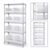 Thumbnail image #3 for Quantum 42-Inch Wide Bin Wire Shelving System with 5 Shelves and 8 Clear Bins