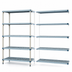 Thumbnail image #3 for MetroMax Q 5-Shelf Add-On Polymer/Wire Shelving Unit, 48 in. W x 21 in. D x 74 in. H