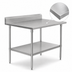 Thumbnail image #3 for John Boos Stallion Stainless Steel Work Table with 5-Inch Backsplash and Adjustable Undershelf, 60-Inch x 30-Inch