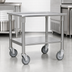Thumbnail image #3 for Proluxe UT1330 Stainless Steel Utility Dough Press Table with Undershelf and Locking Casters