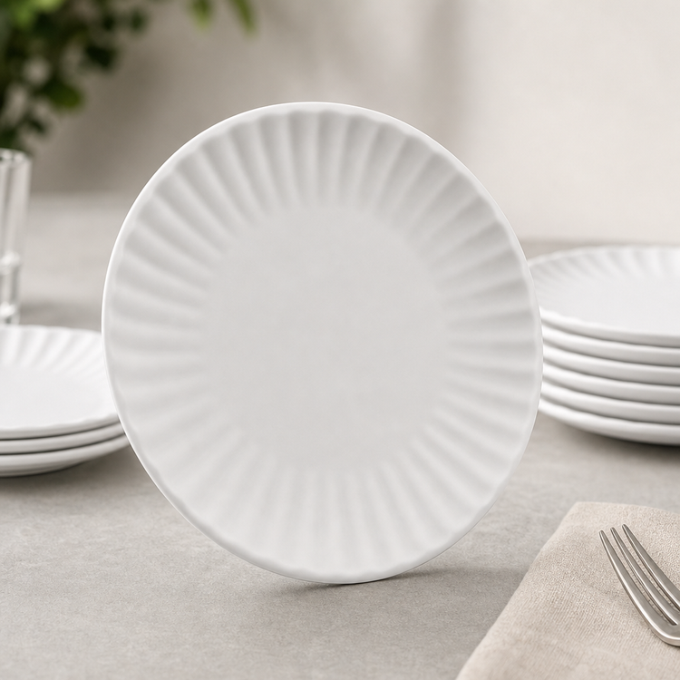 Product image #3 for American Metalcraft 10-7/8-Inch Round White Melamine Plate with Paper Plate Design