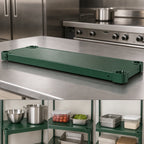 Thumbnail image #3 for Eagle Group Quik-Set SHDS2460VGF Solid Flat Shelf, 60 x 24 Inches, Marine Edge, 1000 lb Capacity, Green Epoxy