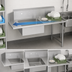 Thumbnail image #3 for John Boos Pro-Bowl Straight Soiled Dishtable, 132 Inch Right-to-Left, with 20 x 20 x 8 Inch Pre-Rinse Sink Bowl