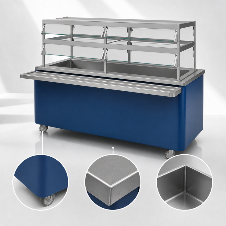 Product image #3 for Dinex DXPR4CI Reflections Ice Cooled Mobile Food Unit