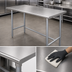 Thumbnail image #3 for Advance Tabco 60 Inch x 30 Inch 16 Gauge 304 Stainless Steel Top Work Table with Galvanized Open Base