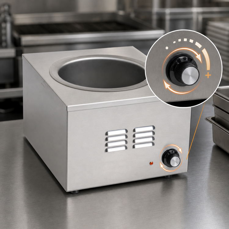 Product image #3 for Eagle Group RedHots Single-Compartment Countertop Electric Food Warmer, 7 Quart Round Pan, Wet/Dry, 120V