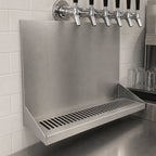 Thumbnail image #3 for Micro Matic USA DP-322LD-0 16-Inch Wall-Mounted Stainless Steel Drip Tray Trough with Louvered Screen and 1/2-Inch NPT Drain