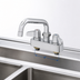 Thumbnail image #3 for Commercial 4-Inch Center Deck Mount Mixing Faucet with 6-Inch Swing Nozzle