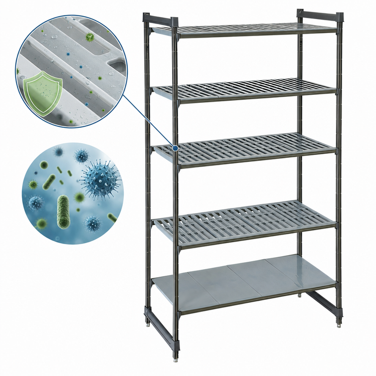 Product image #3 for Cambro Camshelving Basics Plus 5-Shelf Polymer Shelving Starter Unit