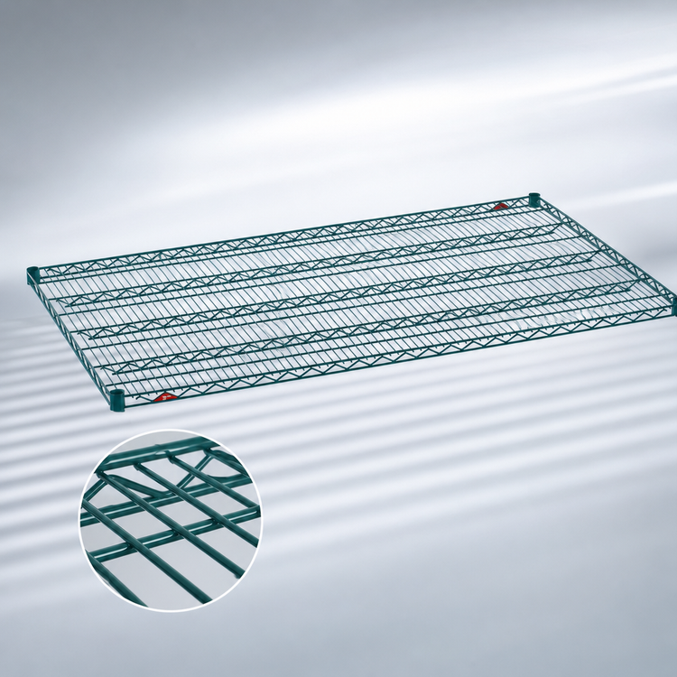 Product image #4 for Super Erecta Super Wide 60"W x 36"D Wire Shelf, Metroseal Green Epoxy with Microban