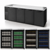 Thumbnail image #3 for True 108-Inch Four-Section Refrigerated Back Bar Cooler with Stainless Steel Top and Solid Doors