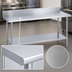 Thumbnail image #3 for Duke Deluxe 16-Gauge 300 Series Stainless Steel Work Table with 5-Inch Riser, 30 x 24 Inches