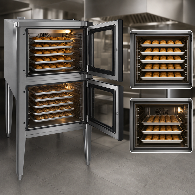 Product image #3 for Blodgett DFG-200-ES DBL Double-Deck Full-Size Bakery Depth Gas Convection Oven