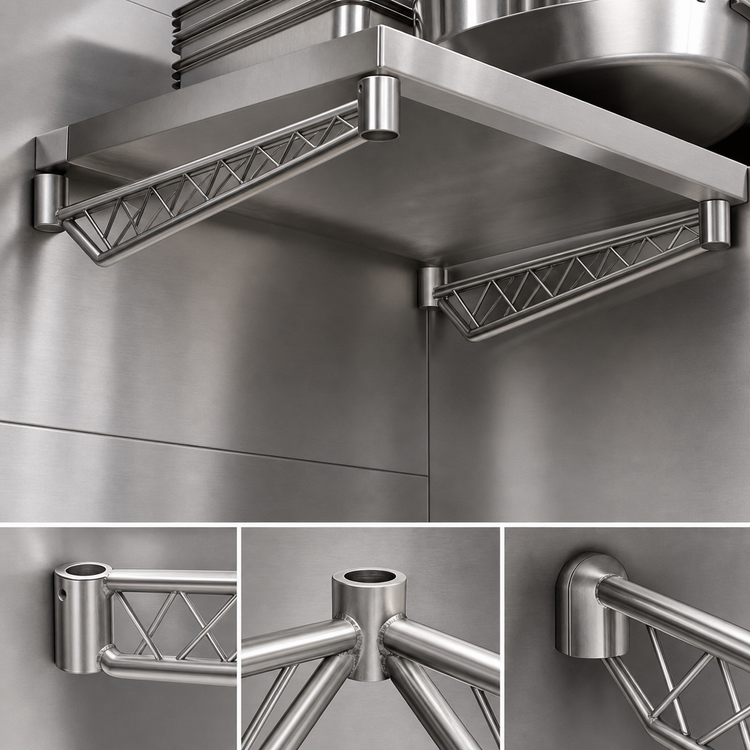 Product image #3 for Eagle Group 30" W x 18" D 3-Sided Double Truss Frame, Stainless Steel