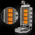 Thumbnail image #3 for Eurodib VGB4 Vertical Gas Gyro Broiler, 4 Double Burners, 176 lb Capacity, Natural Gas / LP Convertible