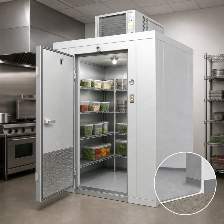 Product image #3 for Arctic Industries BL1012-C-SC 10' x 12' Indoor Floorless Walk-In Cooler with Self-Contained Refrigeration, 35°F Holding