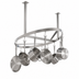 Thumbnail image #3 for John Boos Boat-Shaped Ceiling-Mount Stainless Steel Pot Rack with 12 Double Hooks