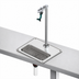 Thumbnail image #3 for T&S Brass 16-Inch Deck-Mount Pedestal Water Station Glass Filler with Adjustable Flow and Drip Pan